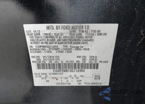 2013 Ford Police Interceptor Police Interceptor from USA, damaged, VIN 1FAHP2M81DG116904